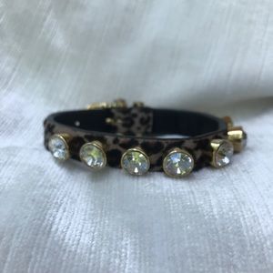 Henri Bendel leather leopard skin bracelet!!